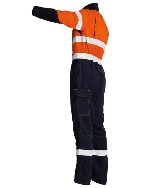 Bisley Tencate Tecasafe® Plus Taped 2 Tone Hi Vis Engineered FR Vented Coverall-(BC8086T)