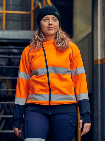 Bisley Womens Taped Hi Vis Fleece Hoodie (BKL6819T) – Workwear Direct