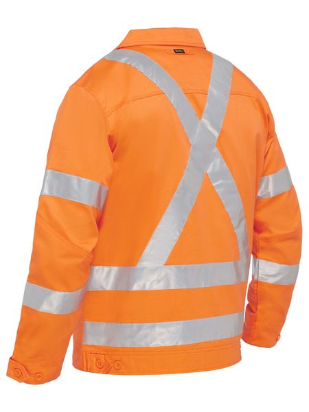 Bisley X Taped Hi Vis Drill  Jacket With Liquid Repellent Finish (BJ6919XT)