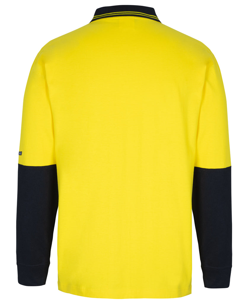 Jb's Hi Vis Long Sleeve Cotton Polo - Adults (6CPHL)