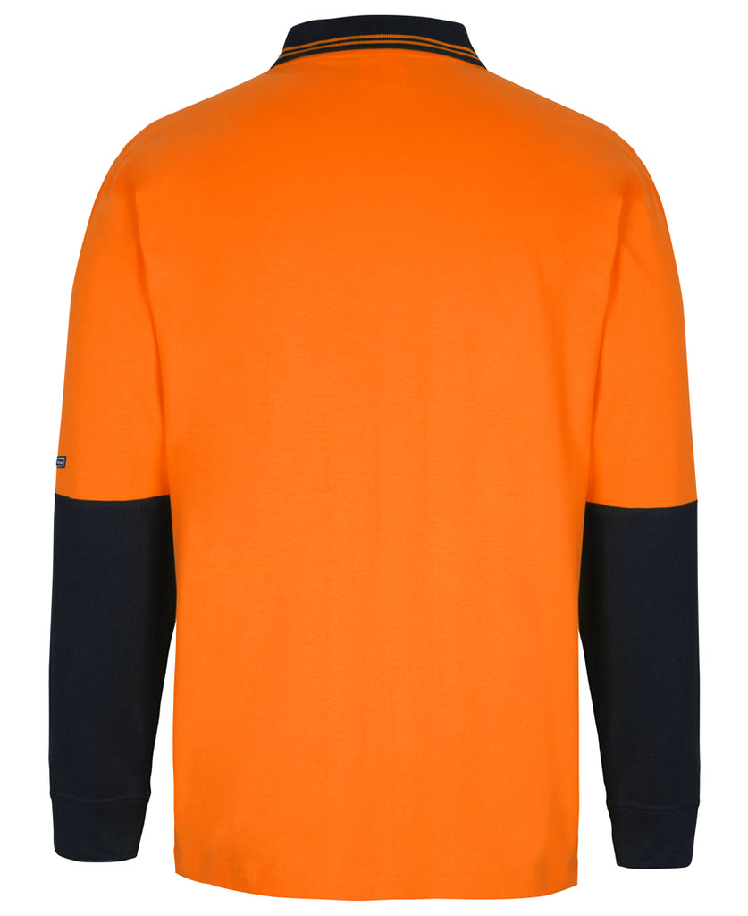 Jb's Hi Vis Long Sleeve Cotton Polo - Adults (6CPHL)
