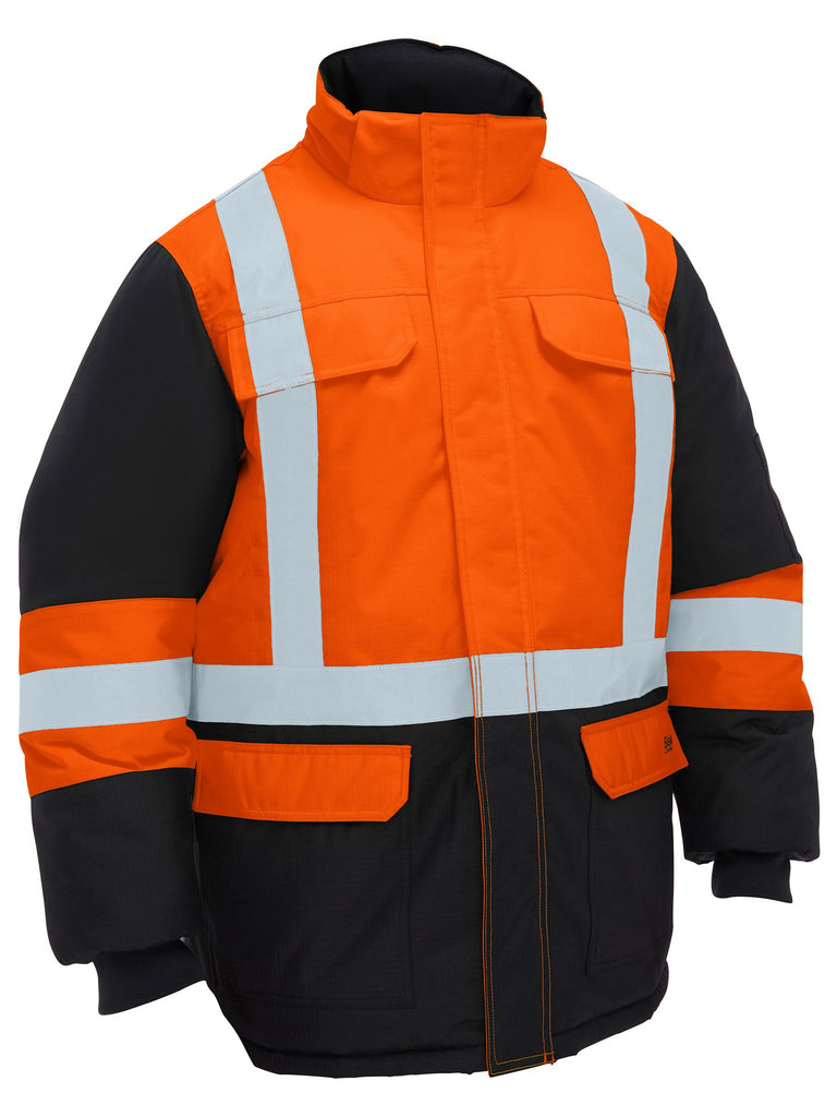 Bisley H Taped Hi Vis Freezer Hooded Jacket (BJ6454HT)