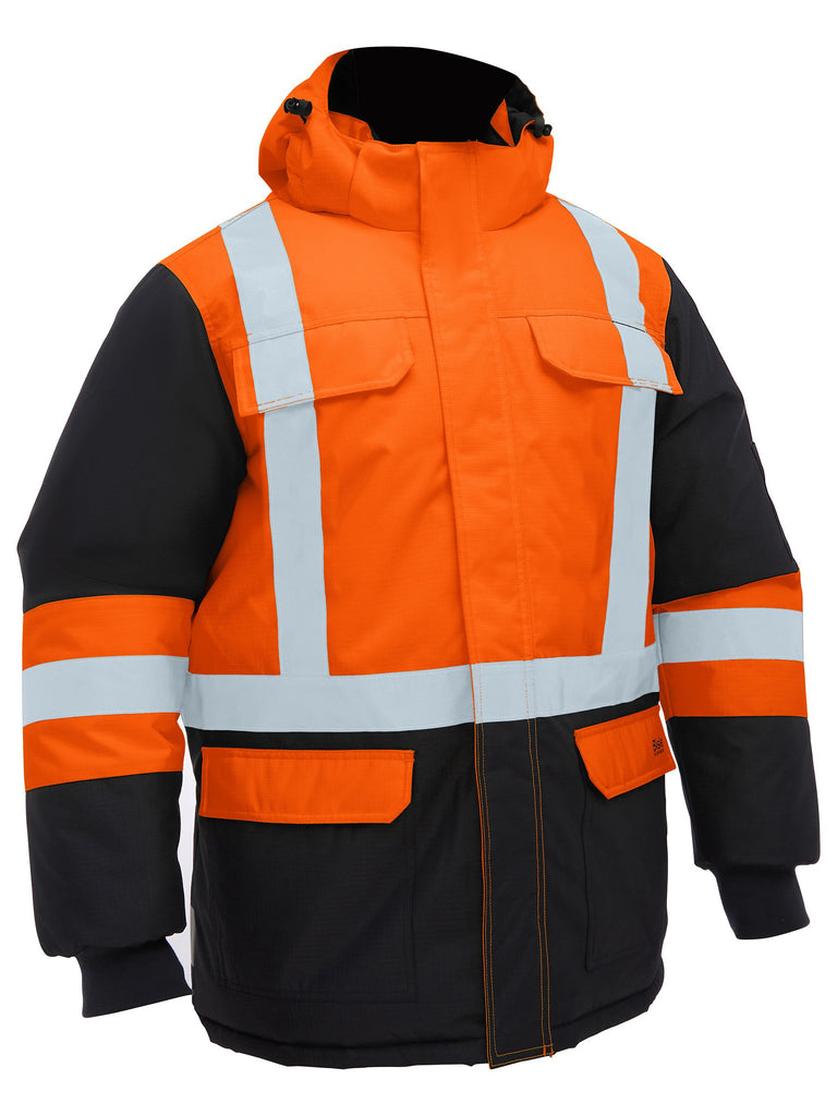 Bisley H Taped Hi Vis Freezer Hooded Jacket (BJ6454HT)