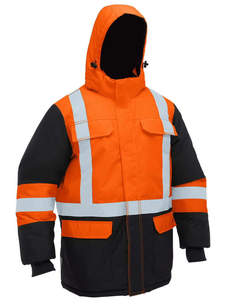Bisley H Taped Hi Vis Freezer Hooded Jacket (BJ6454HT)
