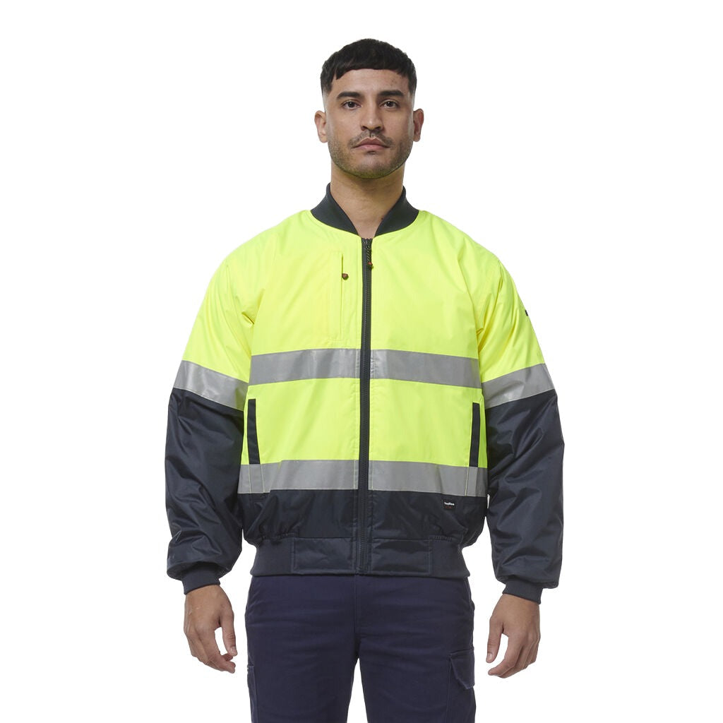 King Gee Hi Vis Reflective Bomber Jacket K55032 Workwear Direct