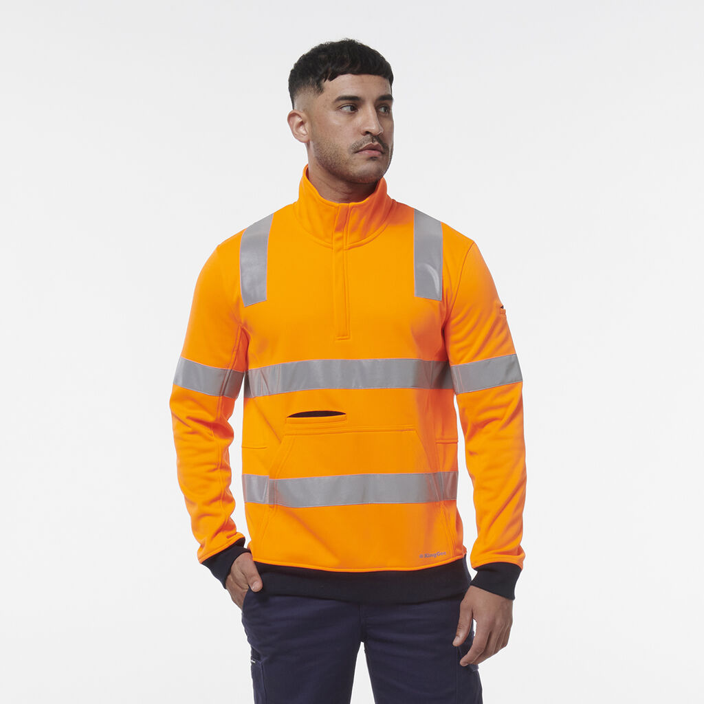 King Gee Reflective 1/4 Zip Fleece X Back (K55057)