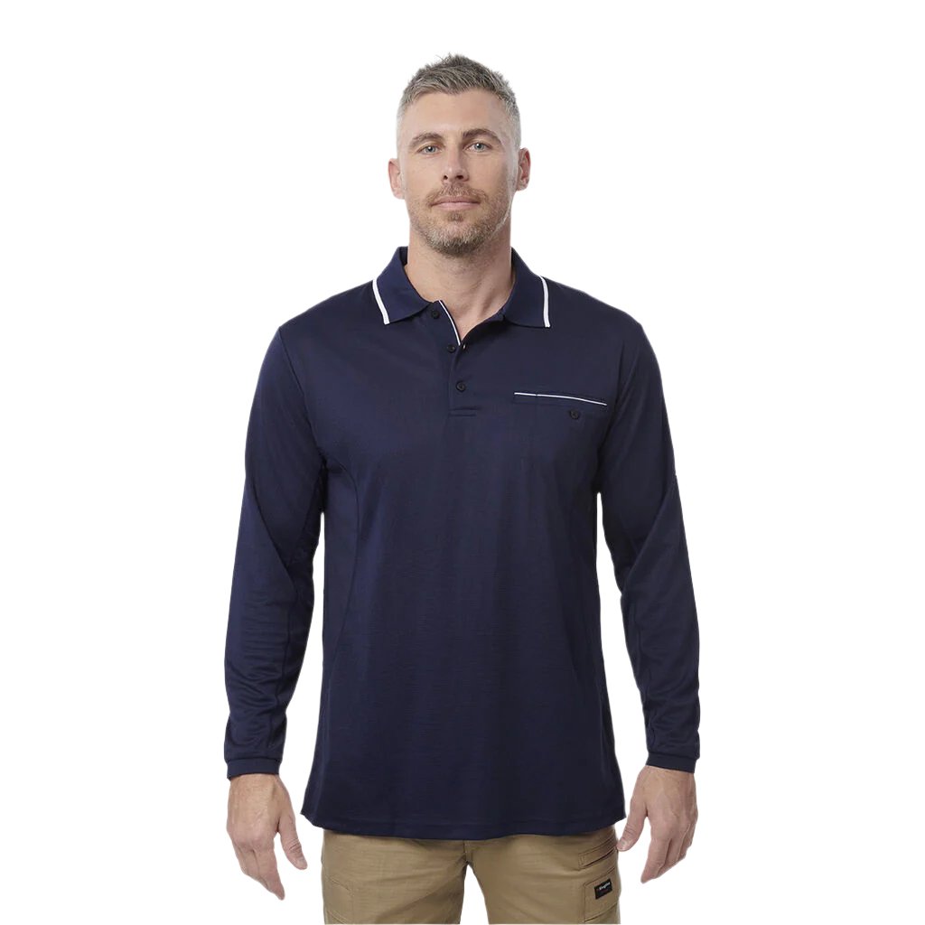 King Gee Workcool Long Sleeve Polo Shirt (K69790) Workwear Direct King Gee Workcool Long Sleeve Polo Shirt (K69790) Workwear Direct