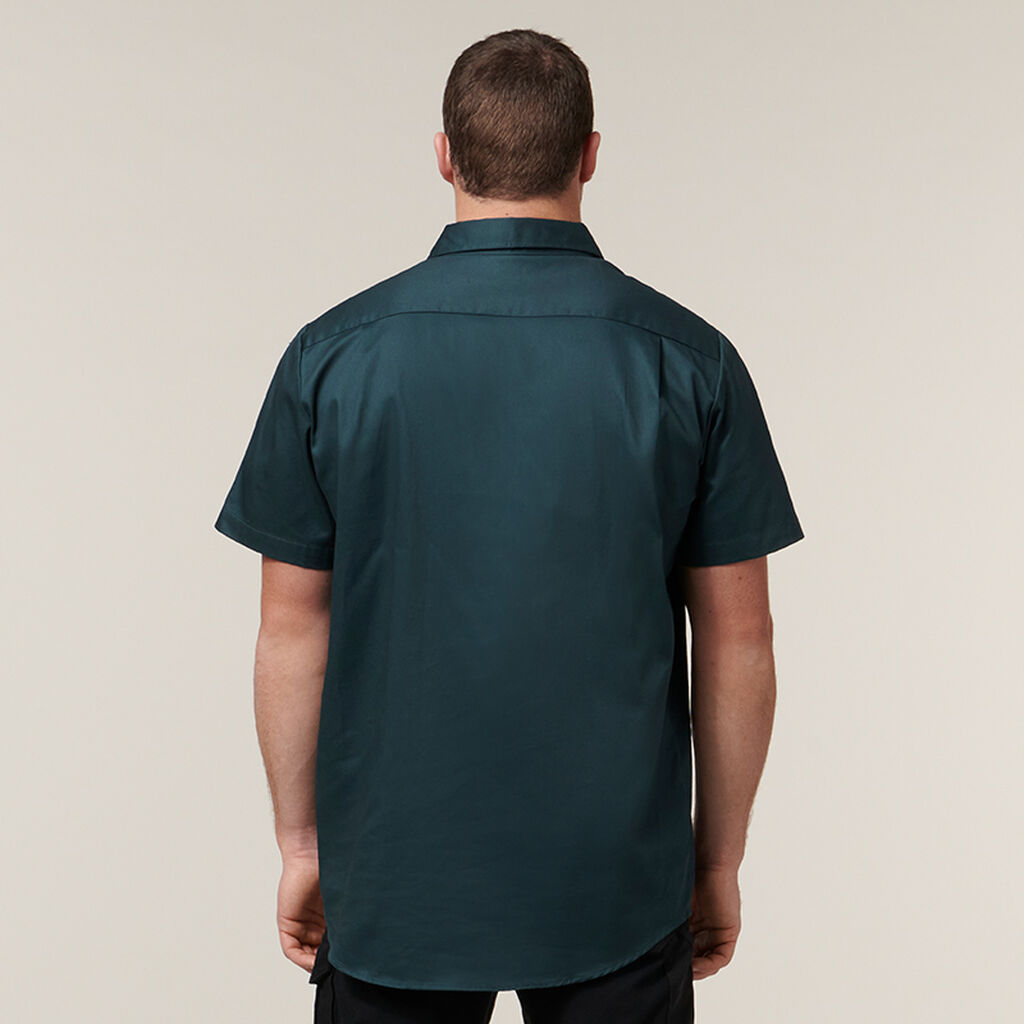 Hard Yakka Short Sleeve Closed Front Cotton Drill Work Shirt (Y07540)
