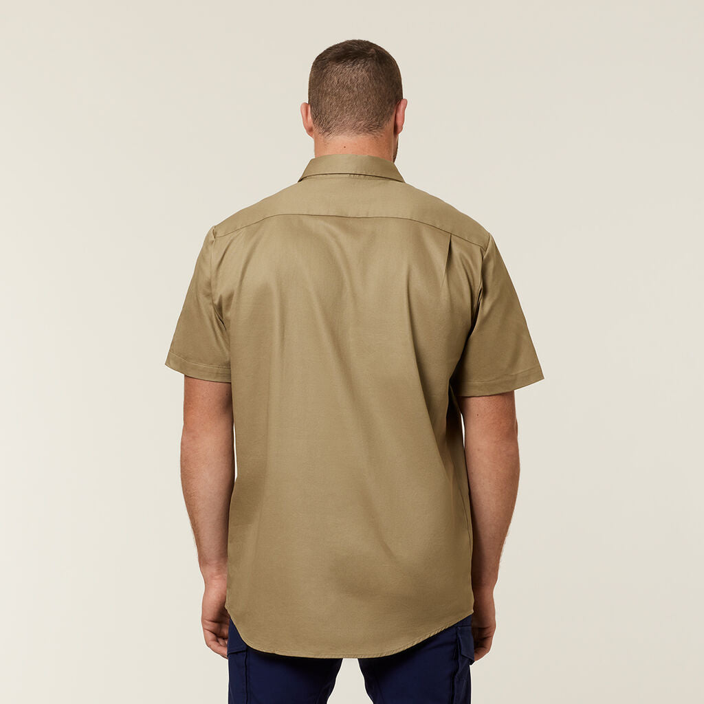 Hard Yakka Short Sleeve Closed Front Cotton Drill Work Shirt (Y07540)