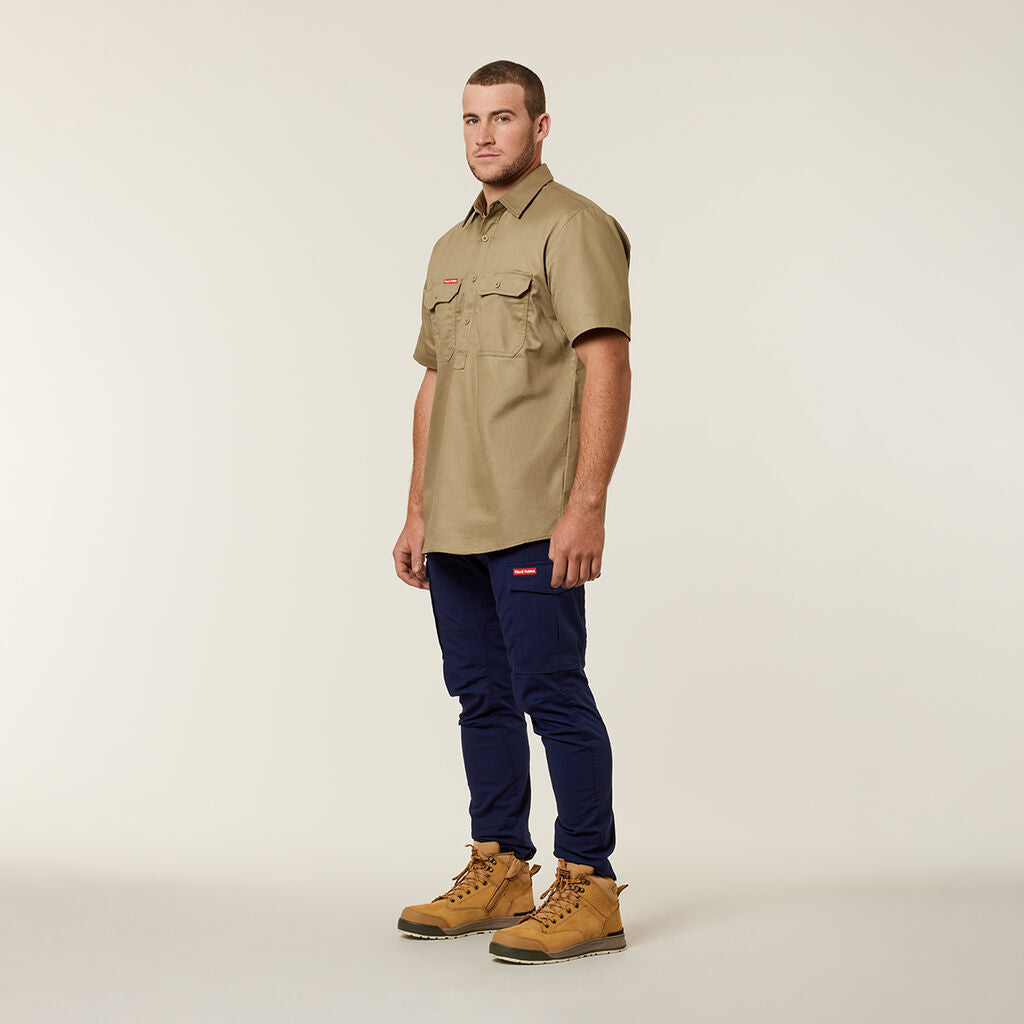 Hard Yakka Short Sleeve Closed Front Cotton Drill Work Shirt (Y07540)