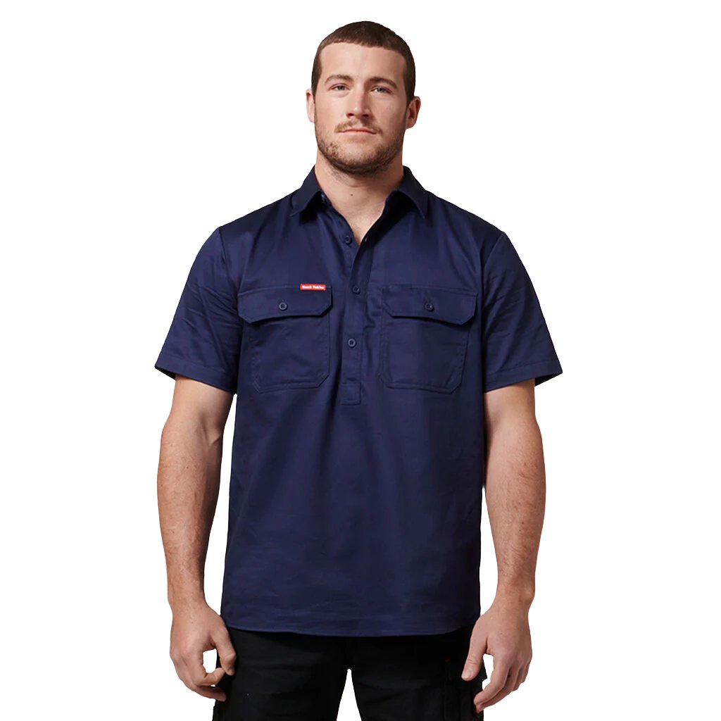Hard Yakka Short Sleeve Closed Front Cotton Drill Work Shirt (Y07540)
