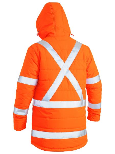 Bisley Taped Hi Vis Puffer Jacket With X Back (BJ6379XT)