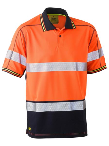 Bisley Taped Hi Vis Polyester Mesh Polo  (BK1219T)