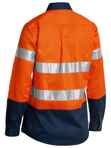Bisley  Women's Taped Hi Vis Drill Shirt - Long Sleeve-(BLT6456)