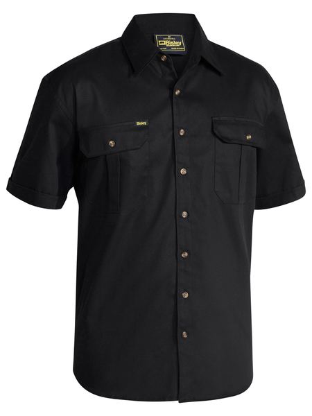 Bisley Original Cotton Drill Shirt - Short Sleeve-(BS1433)