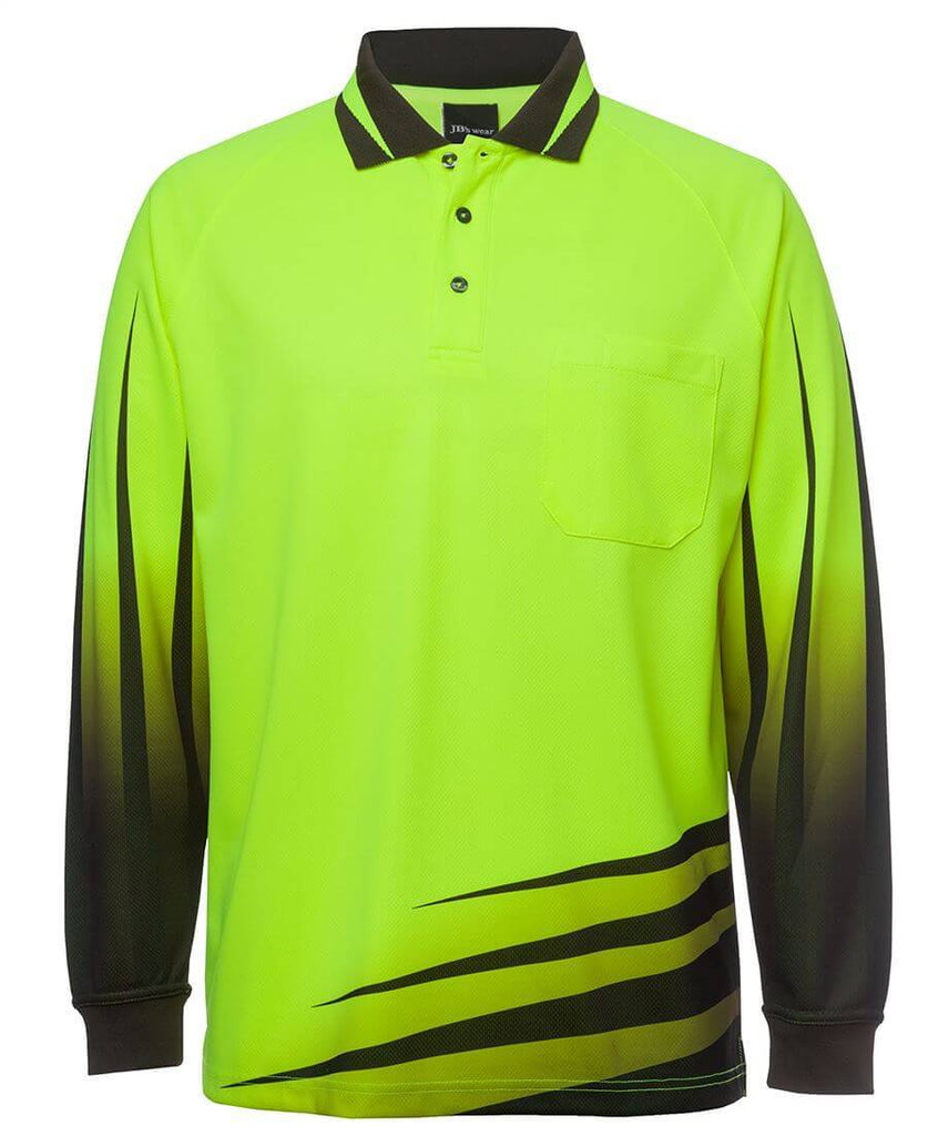 Jb's Hi Vis L/S Rippa Sub Polo (6HVRL)