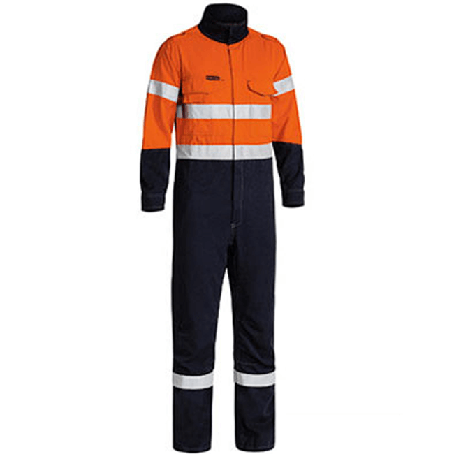 Bisley Tencate Tecasafe® Plus Taped 2 Tone Hi Vis Engineered FR Vented Coverall-(BC8086T)