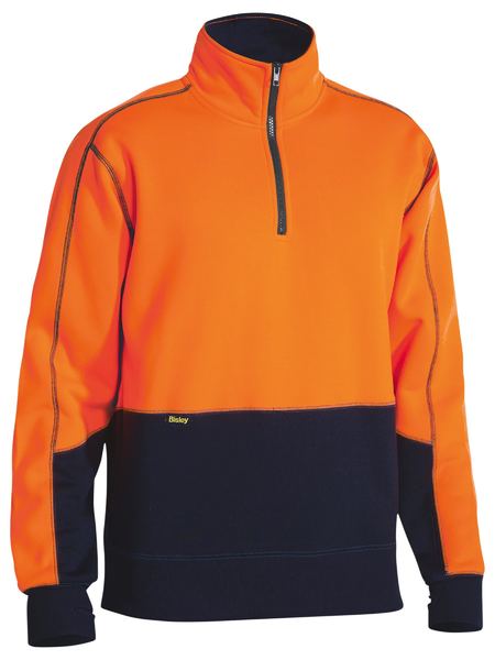 Bisley Hi Vis Fleece 1/4 Zip Pullover -(BK6989)