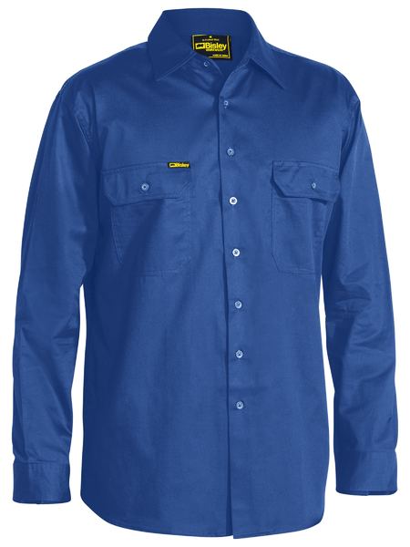 Bisley Cool Lightweight Drill Shirt - Long Sleeve-(BS6893)