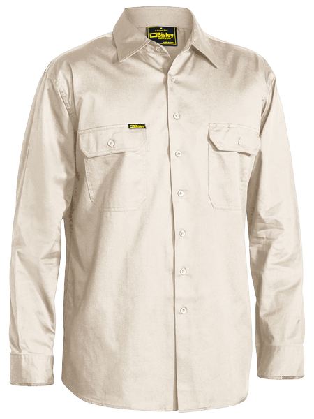 Bisley Cool Lightweight Drill Shirt - Long Sleeve-(BS6893)