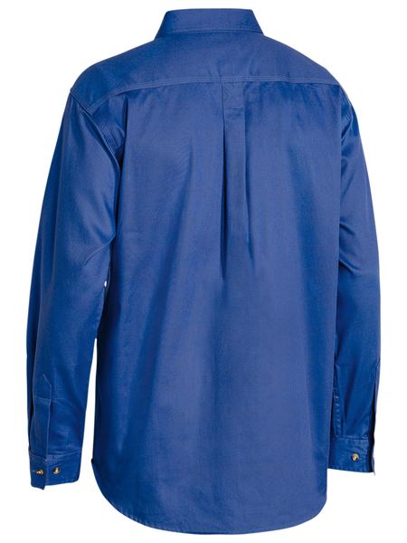 Bisley Closed Front Cotton Drill Shirt - Long Sleeve-(BSC6433)