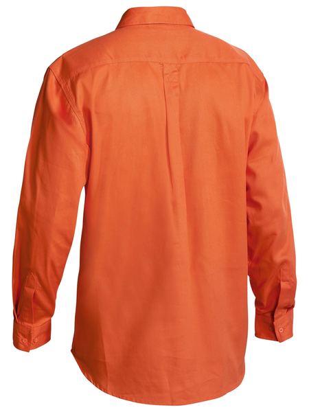 Bisley Closed Front Cotton Drill Shirt - Long Sleeve-(BSC6433)