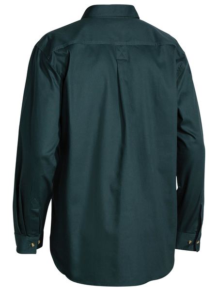 Bisley Closed Front Cotton Drill Shirt - Long Sleeve-(BSC6433)