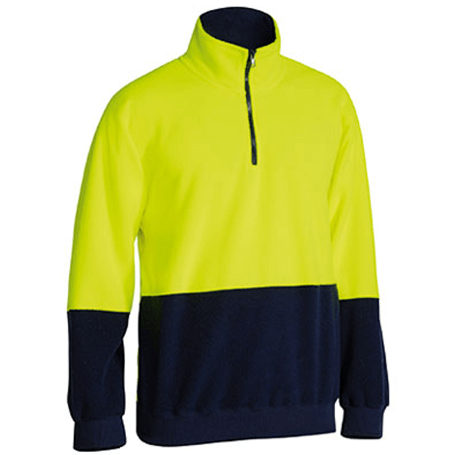 Bisley Hi Vis Polar Fleece Zip Pullover-(BK6889)