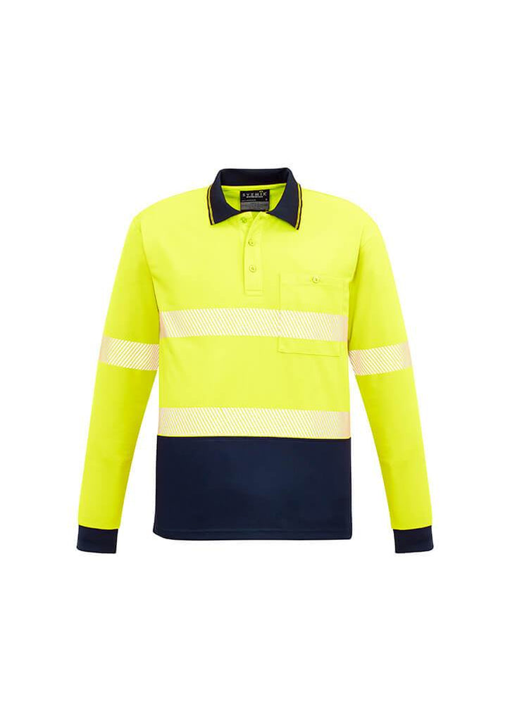 Syzmik Unisex Hi Vis Segmented L/S Polo - Hoop Taped   (ZH530)