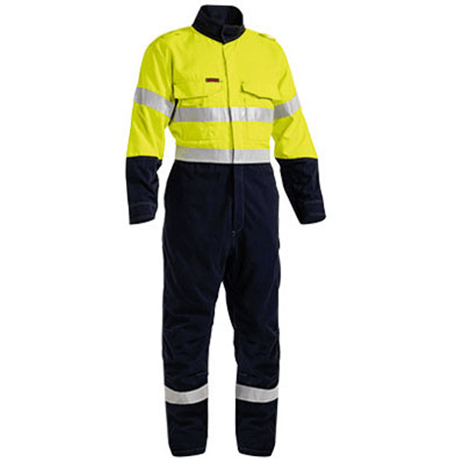 Bisley Tencate Tecasafe® Plus Taped 2 Tone Hi Vis Engineered FR Vented Coverall-(BC8086T)