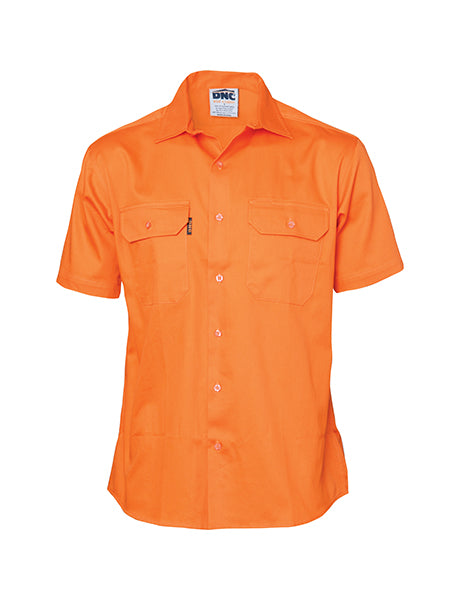 DNC Cotton Drill S/S Work Shirt - Short Sleeve (3201)