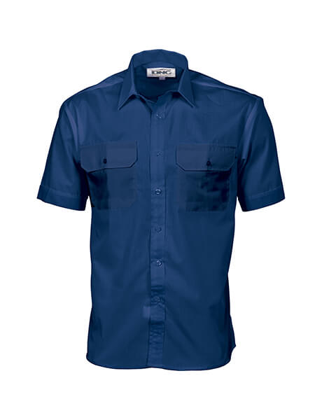 cotton polyester dress shirts Men's White Dress Shirt With Pocket
