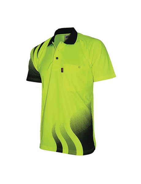 DNC Wave Hi Vis Sublimated Polo (3563)