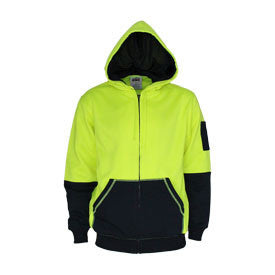 DNC Hivis 2 tone full zip super fleecy hoodie (3722)