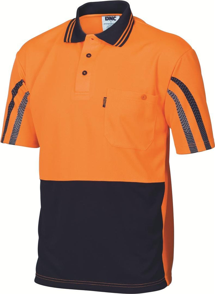 DNC HiVis Cool Breathe Printed Stripe Polo (3752)