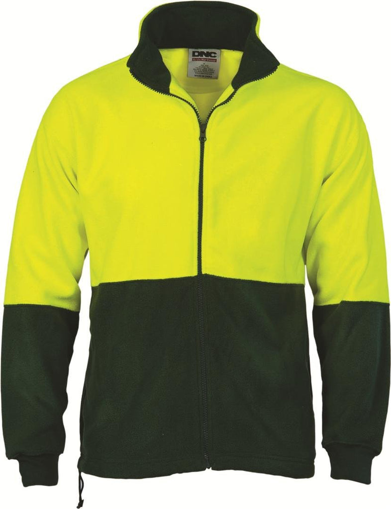 DNC HiVis Two Tone Full Zip Polar Fleece (3827)