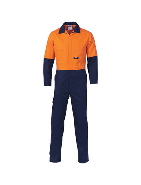 DNC HiVis Cool-Breeze 2-Tone L.Weight Cotton Coverall (3852)