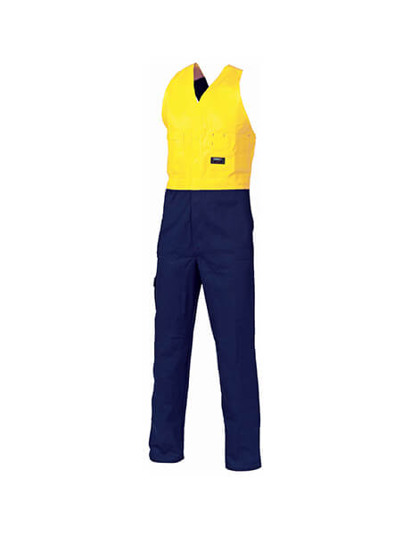 DNC HiVis Two Tone Cotton Action Back Overall (3853)