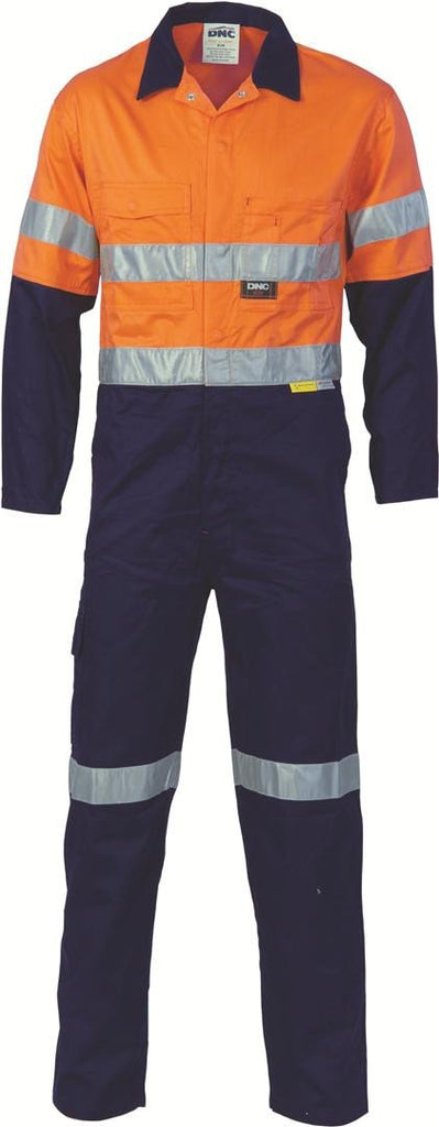DNC HiVis Two Tone Cotton Coverall with 3M R/Tape (3855)