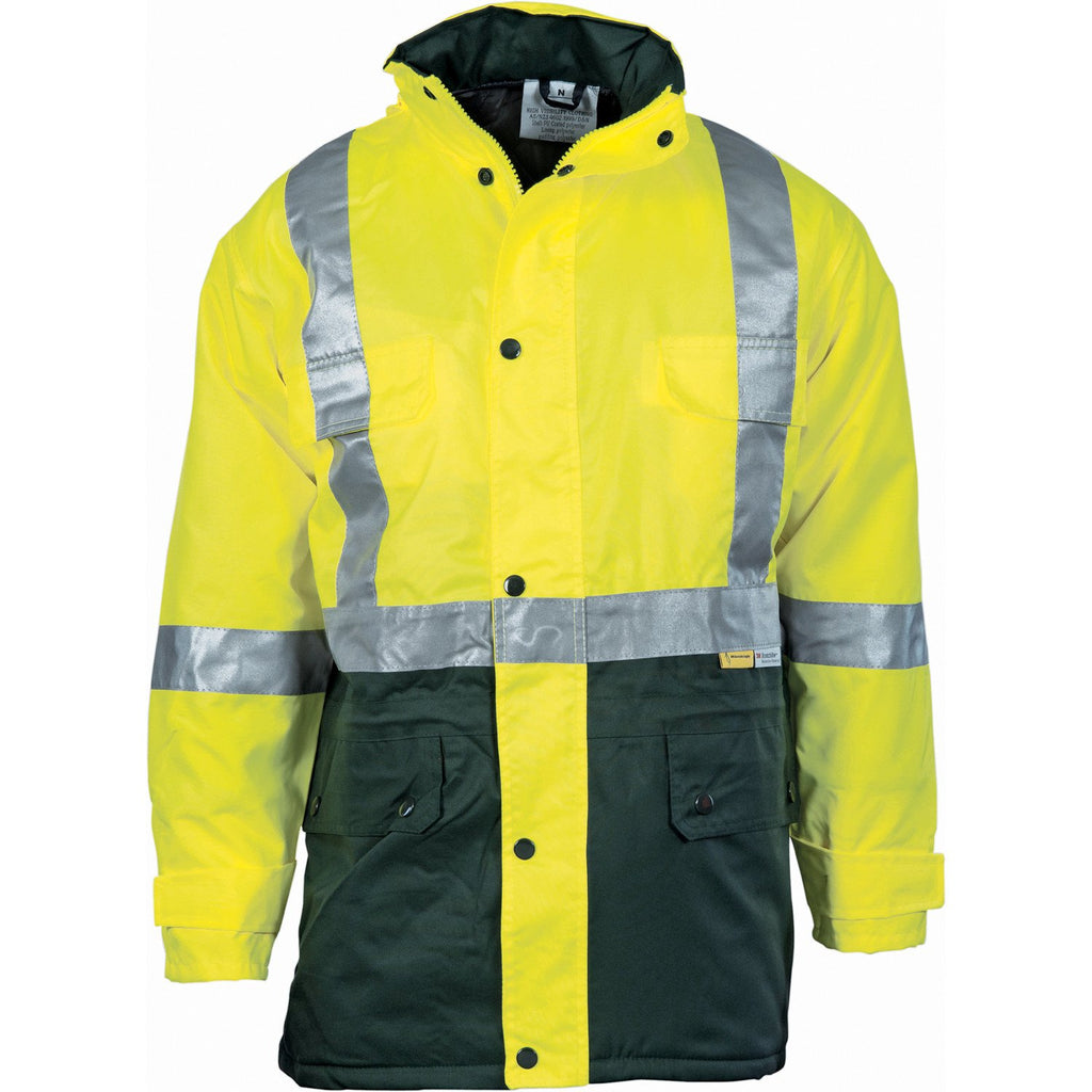 DNC HiVis Two Tone Quilted Jacket with 3M R/Tape (3863)