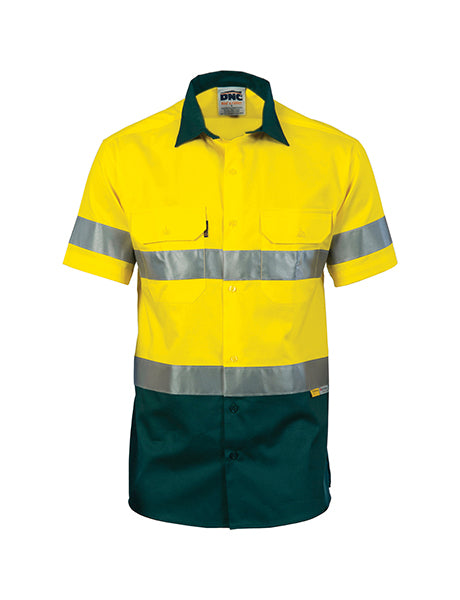 DNCHiVis Two Tone Cool-Breeze Cotton Shirt with 3M Reflective Tape, S/S (3887)