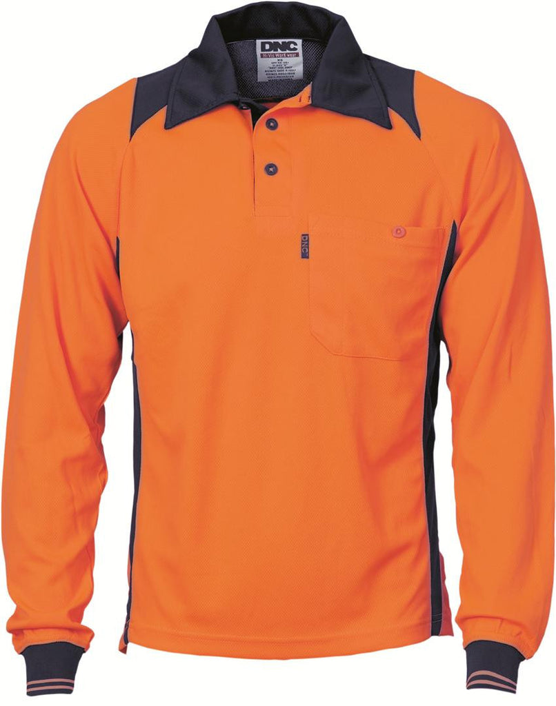 DNC Cool Breathe Action Polo Shirt - Long Sleeve (3894)