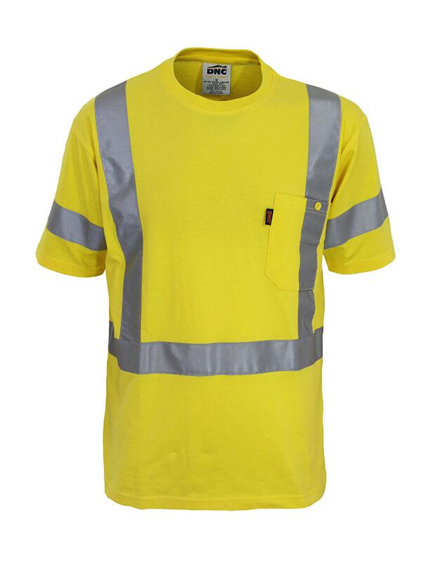 DNC Hi Vis Cotton Taped Tee Short Sleeve (3917)