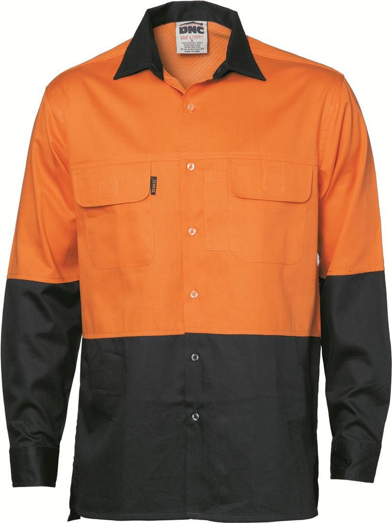 DNC HiVis 3 Way Cool-Breeze L/S Cotton Shirt (3938)