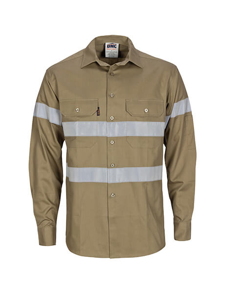 DNC HiVis Cool-Breeze Cotton L/S Shirt with generic R/T (3967)