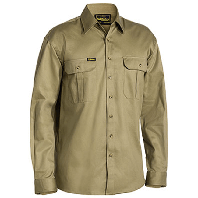 Bisley Original Cotton Drill Shirt - Long Sleeve-(BS6433)