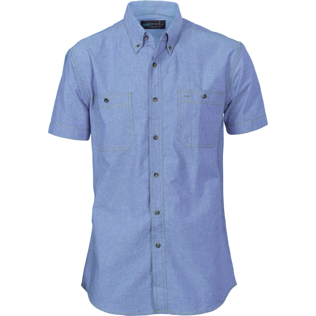 DNC Cotton Chambray S/S Shirt with Twin Pocket (4101)