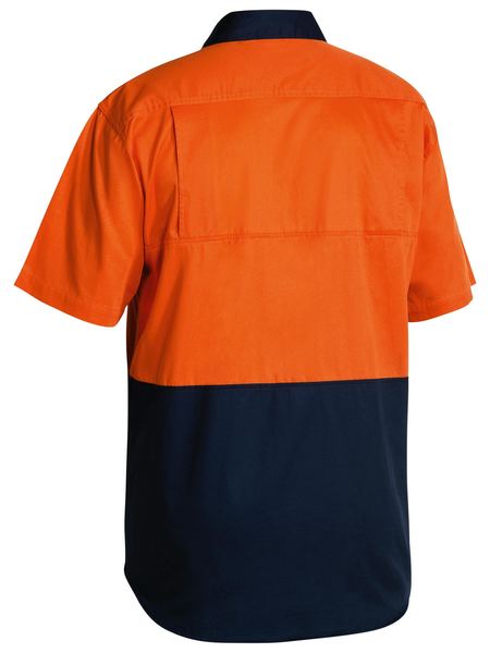 Bisley Hi Vis Cool Lightweight Drill Shirt- Short Sleeve-(BS1895)