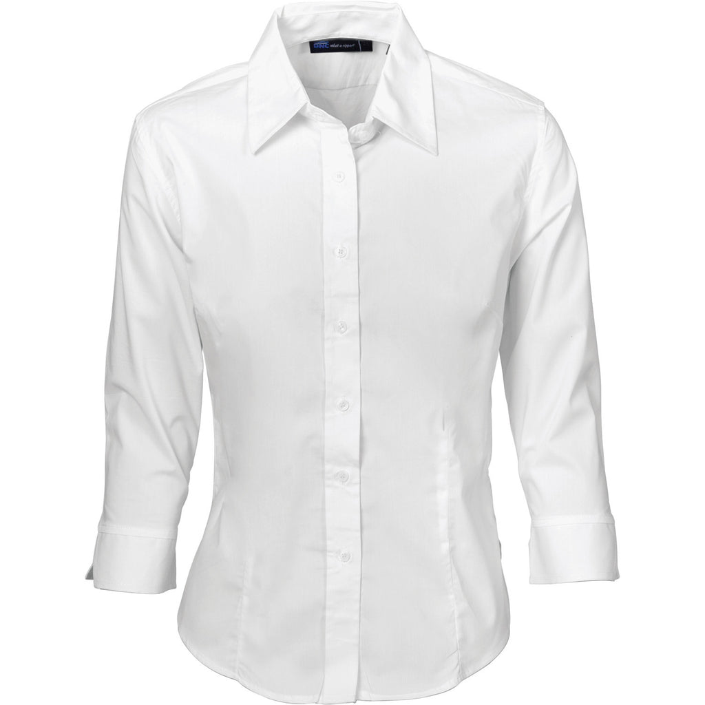 DNC Ladies Premier Stretch Poplin 3/4 Sleeve Business Shirts (4232)