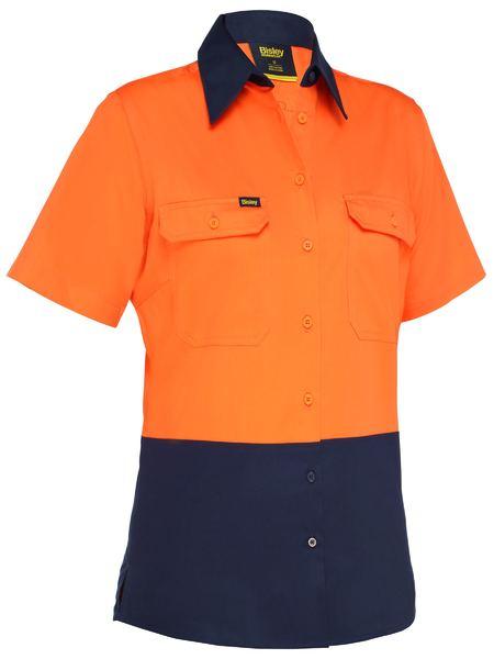 Bisley Women's Cool Lightweight Hi Vis Drill Shirt - (BL1895)